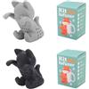 LINTRA 2 Pezzi Filtro Tisana Infusione, Infusore Tè Silicone, Forma di Gatto, 3D Fun Infusore per Tisane per Ciotole da Tè, Tazze da Tè