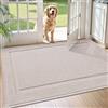 COLOR&GEOMETRY Zerbino d'Ingresso 80x120cm, Sporco Zerbino Absorbentes, Tappeto Ingresso Interno ultrasottile, per Ingresso, Porta e Corridoio, Bordo beige