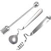 Jecdfs Set di 3 Cucchiai da Miele in Acciaio Inox 304, Cucchiaini per Marmellata e Sciroppo con Design Antigoccia per Miele, Yogurt e Dessert, Utensili da Cucina per Barattoli