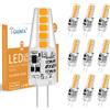 I-SHUNFA Lampadine LED G4,160LM,12V AC/DC,bianco caldo 3000K lampadina LED G4,1.3W sostituzione per lampadine alogene 20W,senza sfarfallio,non dimmerabile,angolo di emissione di 360 °,per la cucina,10 Pack