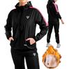 RDX Tuta Sauna Dimagrante Donna, Reach Oeko Tex 100 Certificato, Anti Rip Sudore Dimagranti Tute Cappuccio, Tuta per Sudare Tuta Termica Sports Boxe MMA Palestra Allenamento Top Pantaloni Set