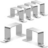 sturiz 6 Pezzi 70x70 mm Quadrato Tubo Morsetto Staffa a U in Acciaio Inox 304 a Forma di U Puntone Connettore Staffa Tubo Fibbia Morsetto Cavo per Porte d'Ingresso Finestre e Tubi Vari