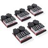 CAMWAY Tester di tensione della batteria Lipo 2 in 1 1-8s, allarme acustico a bassa tensione RC, tester di controllo della batteria per 1-8s Lipo/Li-ion/LiMn/Li-Fe Buzzer Indicatore Checker Tester