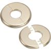 PATIKIL Flangia Divisa a Parete, 28mm Copriforo con Piastra Autoadesiva Rotonda in ABS Copri Tubi Termosifoni Copertura per Decorazione Rubinetto Tubo Acqua Bagno Cucina, 2 Pezzi, Oro