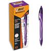 BIC Intensity Quick Dry, Penne Gel Viola, Punta Media 0,7mm, Inchiostro Scorrevole e Asciugatura Ultra-Rapida, 12 Unità, Penne Bic Viola, Cancelleria Scuola e Ufficio