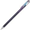 Pentel K110 Dual Metallic Hybrid Dual Metallic Gel Roller, Glitzer Gel, 1 pezzi, 2 diversi colori, effetto Viva/carta rosse 0,5mm violett/met. blau