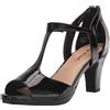 Easy Street Flash Heeled Sandal, Tacco Donna, Vernice Nera, 41 EU Larga