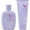 Alfaparf semi di lino smooth kit shampoo smoothing 250 ml-conditioner 200 ml - trattamento anticrespo per capelli da sottili a medi