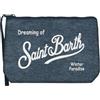 Saint Barth Mc2 Saint Barth Unisex Pochette ALI0022 Poliestere Blu Taglia Unica