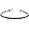 Gioielleria Bucci Bracciale Tennis da Uomo in argento 925 con zirconi neri taglio brillante