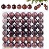 Winwild 42 pezzi Piccole decorazioni natalizie Marrone cioccolato 6 Diverse decorazioni natalizie in plastica 3CM Mini decorazioni natalizie Decorazioni natalizie in plastica Albero di Natale Albero di Natale