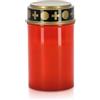 LED Universum - Lume funerale a LED rosso, funzionamento a batteria, in plastica con effetto tremolante, resistente alle intemperie, IP44, altezza 12 cm, candela commemorativa (rosso, 1 pezzo)