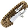 Wolflock | Braccialetto in paracord, per sopravvivenza all'aperto, nero, marrone, verde, nero e bianco, chiusura rapida in acciaio inox, colore: Coyote Brown, cod. WLSV19