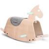 Beeloom - Cavallo a dondolo per bambini in legno naturale SITTER, disegno del cavallo a dondolo, gioco di equilibrio per bambini, 73x36x45 cm, colore Verde