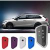 CDEFG Compatibile con VW Golf 8 Tiguan 3 Passat B9 ID3 ID4 ID7 Octavia 4 Enyaq iV Kodiaq Elroq Formentor Terramar 2025 Custodia per Chiavi Auto in Silicone TPU con Chiusura Radio (Argento)
