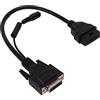 Bnineteenteam Cavo di Conversione Bluetooth, Scatola Adattatore OBD I Cavo di Cablaggio Interruttore 16 Pin Maschio a 15 Pin Femmina di Ricambio per Launch X431