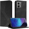 Fatcatparadise Cover per Motorola Moto G84, Custodia Motorola Moto G84, Cover a Libro Wallet in Pelle Premium Protettiva Portafoglio Antifurto Chiusura Magnetica Flip Telefono Case Custodie (Nero)