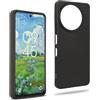 REY Cover in Gel TPU Nera per TCL 50 NXTPAPER 5G - 50 PRO NXTPAPER 5G, Ultra Sottile 0,33 mm, Morbido Flessibile, Custodia Silicone