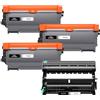 Veson 3X Toner TN2220 TN2010 e 1x Tamburo DR2200 compatibili per Brother HL-2215 HL-2240 HL-2240D HL-2240L HL-2250DN HL-2270DW MFC-7360N MFC-7460DN MFC-7860DW DCP-7055 DCP-7055W (Kit da 4)