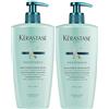 KÉRASTASE Resistenza Bain Force Architect Shampoo Riparatore per Capelli danneggiati a pompa, Duo 2 x 500 ml
