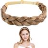 QIZHIQIAMY Cerchietto Treccia Capelli Donna, Treccia Finta Capelli, Cerchietto Treccia con Capelli Finti, Regolabile Extension Treccine Treccia per Festival della Birra, Matrimonio, Festa