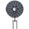 YEAUPE PRO Soffione doccia ad alta pressione - 6 modalità di getto, rotondo grande (Φ100 mm), connettori universali G1/2, palmare per soffione elettrico, pannello in silicone, nero