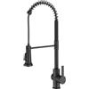Kraus KPF-1691MB Britt Commercial Style Pull Down Rubinetto da cucina monocomando, nero opaco