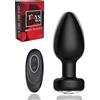 Toys Hub® Anal Plug Vibrating Butt Plug - Waterproof Silicone Butt Plug with Remote Control, 10 Vibration Modes - Adult Sex Toy for Men & Women Black Includes E-Book for Anal Pleasure
