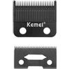 KEMEI 2296 Lame di ricambio professionali per tagliacapelli | acciaio inossidabile al carbonio, testa di taglio dura, set affilato e durevole, grigio