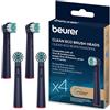 Beurer TB Clean Eco Testine intercambiabili per spazzolino elettrico, 4 testine per Oral-B, setole realizzate al 100% con materie prime rinnovabili, pulizia efficace dei denti, grado di durezza medio