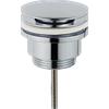 Parama Piletta di scarico click-clack universale per lavabo e bidet senza troppo pieno in ottone cromato con stelo | Cornel