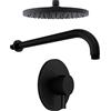 Parama Set doccia nero opaco - Miscelatore incasso monocomando Katharine con braccio e soffione 20 cm