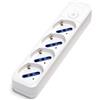TECNO-ESHOP MULTIPRESA BIPASSO SCHUKO 4 POSTI CON INTERRUTTORE SENZA CAVO BIANCA MULTIAIGSCB-AIG8433325202576