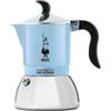 Bialetti Moka Fiammetta Induction 2 Tazze Azzurra Caffettiera Adatta a Induzione
