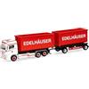 Herpa Modellino camion MAN TGS TM bilico con cassoni scarrabili Edelhäuser, miniatura in scala 1:87, pezzo da collezione, Made in Germany, plastica