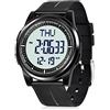 WIFORT Orologio Digitale da Polso, Orologio Sportivo Uomo Donna Impermeabile 5ATM Con Retroilluminazione a LED, Cronometro, Sveglia e Timer, Ultra-sottile Watches Unisex