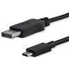 StarTech.com Cavo USB C a DisplayPort 1.2 4K 60Hz da 1.8m, Cavo Adattatore da USB-C a DisplayPort, HBR2, Cavo Monitor USB Type-C DP a Alt Mode, Compatibile con Thunderbolt 3, Nero (CDP2DPMM6B)