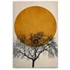 A.S. Création DD131778 - Stampa su tela con albero con luna, colore: oro, beige, 40 x 60 cm