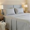 Jenny Sesal - Completo Lenzuola Matrimoniali, 4 Pezzi Set Lenzuola Made in Italy, Completo Letto, 1 Lenzuolo con Angoli, 1 Lenzuolo Sopra, 2 Federe (Grigio Chiaro)