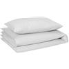 Amazon Basics Set Letto Bambini 100% Cotone Biologico, Copripiumino Reversibile 100 x 135 cm & Federa 40 x 60 cm per Lettino, Grigio Chiaro