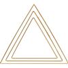 Rayher Anelli Metallici Triangoli Assortiti, Oro, Ciascun 1x20cm, 25cm, 30cm, Box 3Pz, 25221616