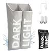 DONAQ Hanging Laundry Hamper Bag XL 40x22, Space Saving over the Door Storage Bags, Behind the Door Hampers for Dirty Clothes & Wall Mounted Basket for Bathroom, Organizer for Small Room Spaces RV