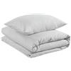 Amazon Basics Parure copripiumino in 100% cotone leggero - 135 x 200 cm / 50 x 80 cm, Grigio chiaro