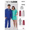 New Look Cartamodello UN6818A - Cartamodello unisex per felpa con cappuccio e pantaloni da donna