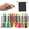 VQBKHO 50 Piezas Tee Golf, 83mm Golf Tee in Plastica Infrangibile Goma de Golf Duradero Camisetas Perni a Sfera in Gomma Morbida Adatto ai Golfisti