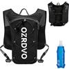 Ozrdvo Zaino da corsa per idratazione, gilet da corsa per donne e uomini con sacca d'acqua da 1,5 l, zaino leggero per trail e maratona