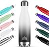 Mont-Clair H2O Borraccia Termica 500ML in Acciaio Inox, Borracce Termiche -12h di Bevanda Calda e 24h di Bevanda Fredda - Senza BPA, Bottiglia Acqua, Borraccia 500ML Bianco & Grigio