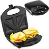 Extralink Tostapane per sandwichmaker, tostapane 750 W, con piedini antiscivolo, manico isolato, spie di controllo, rivestimento antiaderente, facile da pulire, toast triangolare