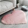 zhxinashu Tappeto Morbido a Forma di Cuore, Tappeto Salotto Rosa, Tappeti Piccolo Soffice in Peluche Ecopelliccia per Camera da Letto, Corridoio, Cameretta dei Bambini