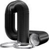 Szfanyangxuan Tubo flessibile di ventilazione in alluminio e PVC, 100 mm, 10 m, colore nero, per aspiratore, idroponica, tende da coltivazione, prese d'aria per asciugatrice